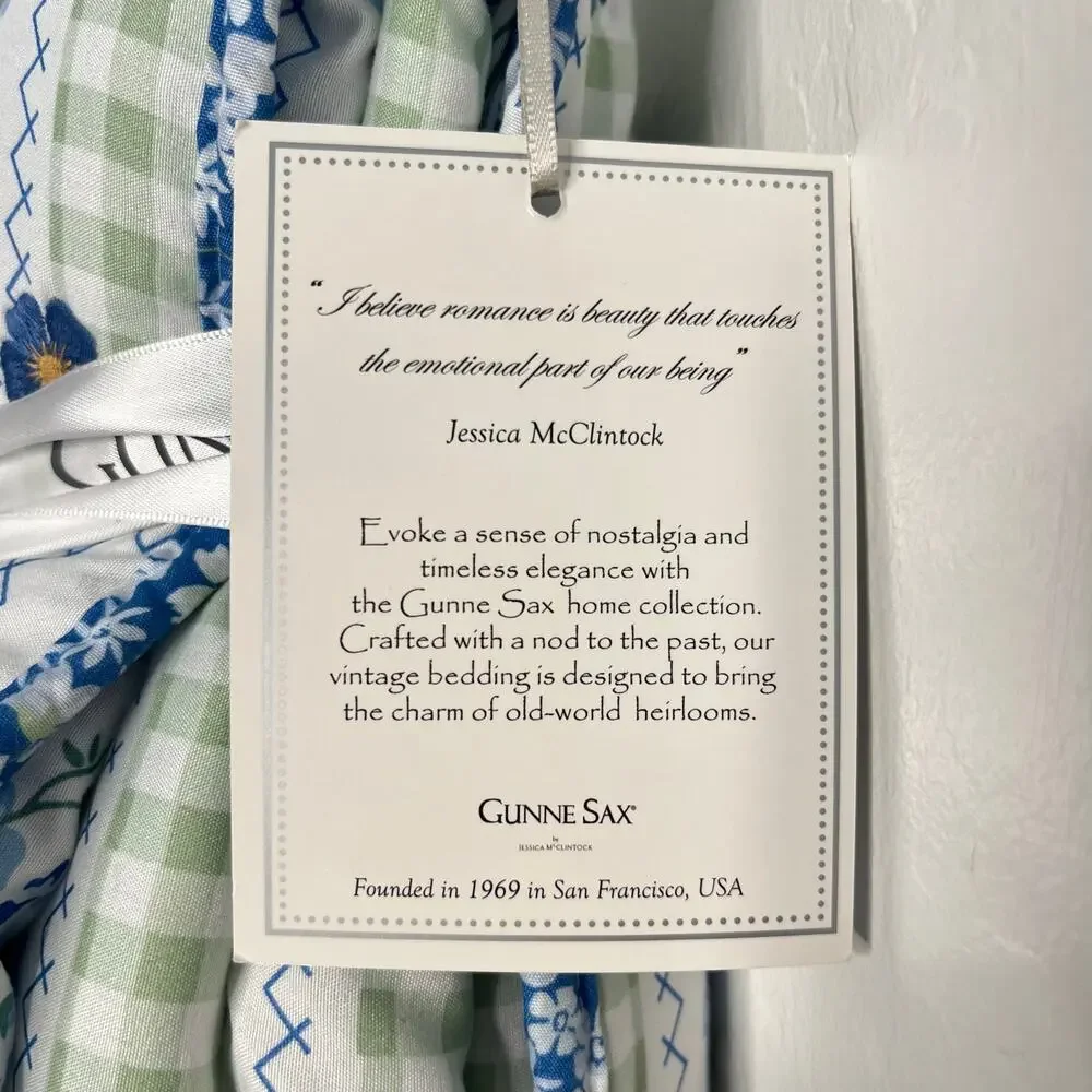 Gunne Sax by Jessica McClintock King Size Reversible Quilt Set 3pc Floral NEW